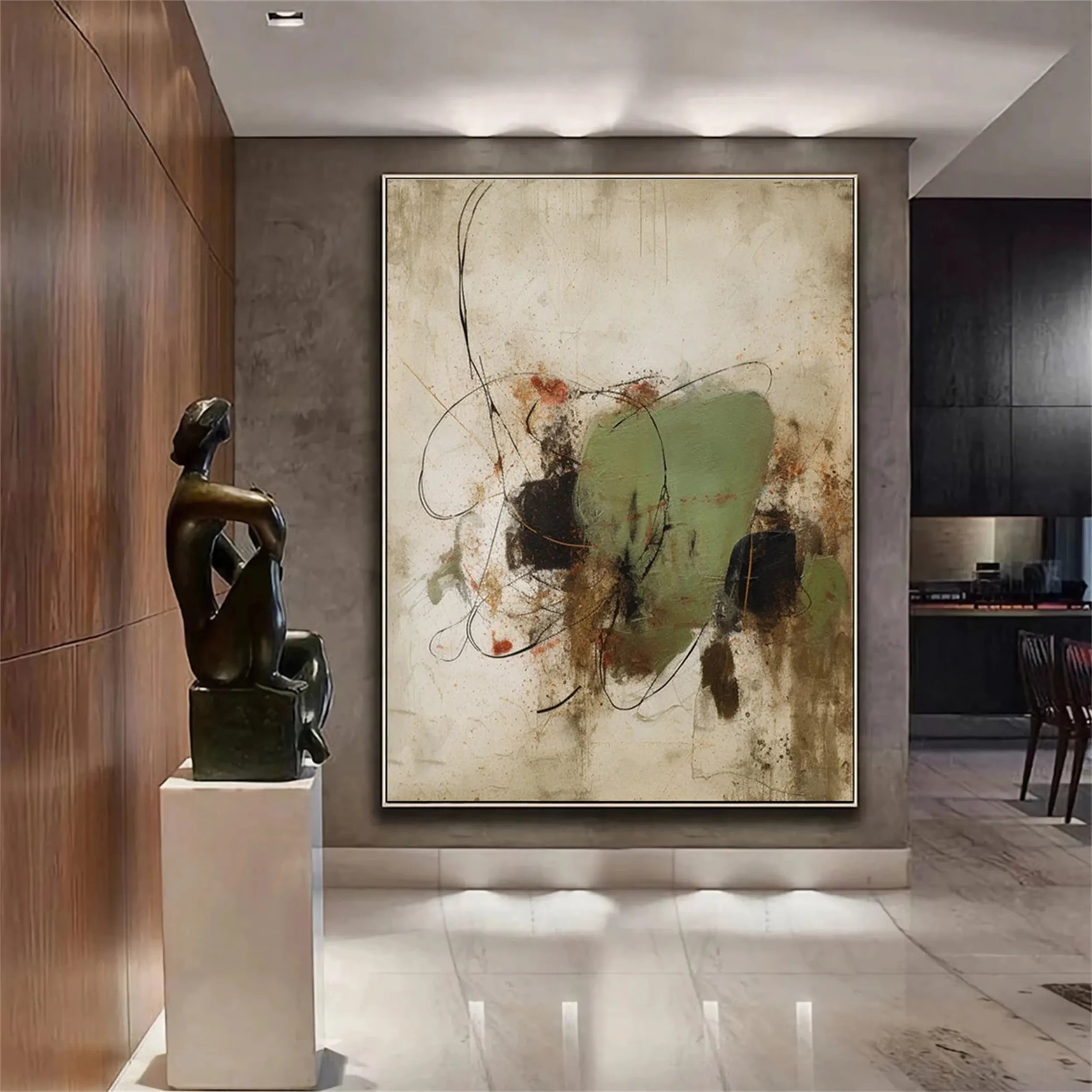 Abstract Painting #AB 110 - Modern Canvas Wall Art for Home & Office Decor | Perfect for Living Room, Bedroom, or Workspace