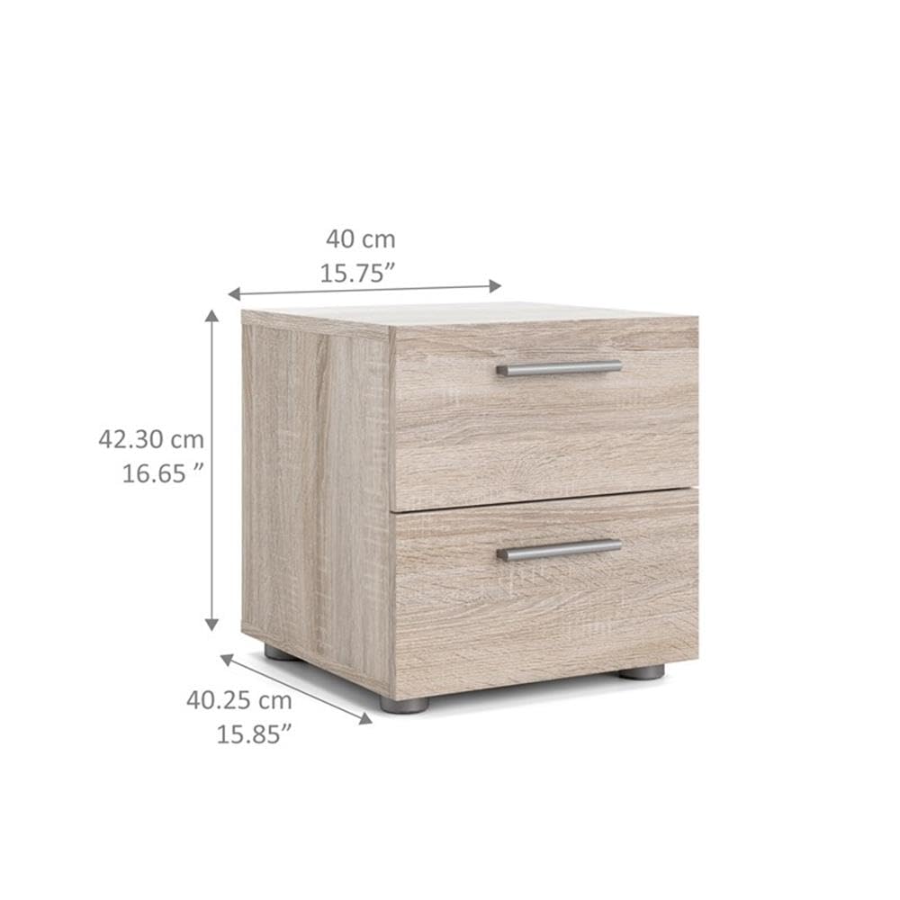 Home Square 4-Drawer Dresser & 2-Drawer Nightstand Set in Rich Truffle Finish - Perfect for Bedroom Furniture & Home Storage Organization