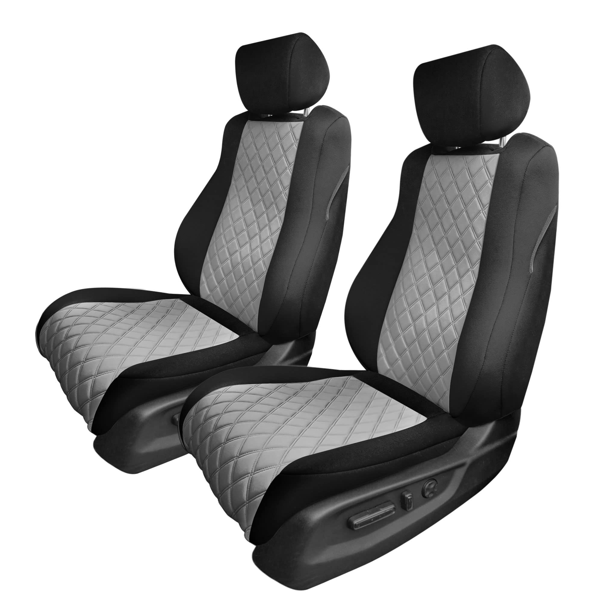 FH Group Custom Fit Seat Covers for 2018-2022 Honda Accord (Touring/Sport/EX/EX-L) - Waterproof Neoprene Front Seat Covers Set in Gray - Perfect for Daily Commuting, Road Trips & Car Protection