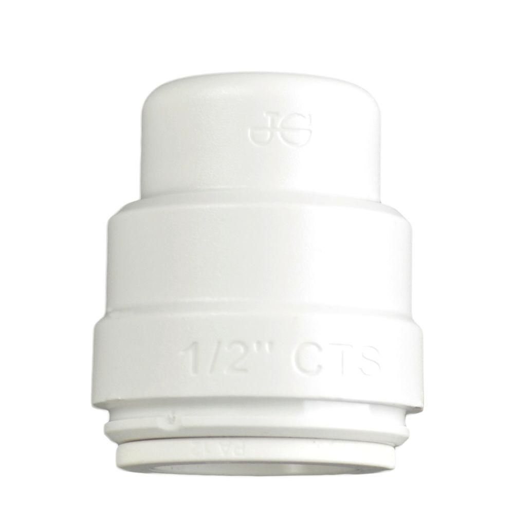 John Guest 1/4 Inch Push Fit End Stop Cap - Plastic Pipe Fitting for Water, Air & Gas Lines - Perfect for Plumbing, HVAC & DIY Projects