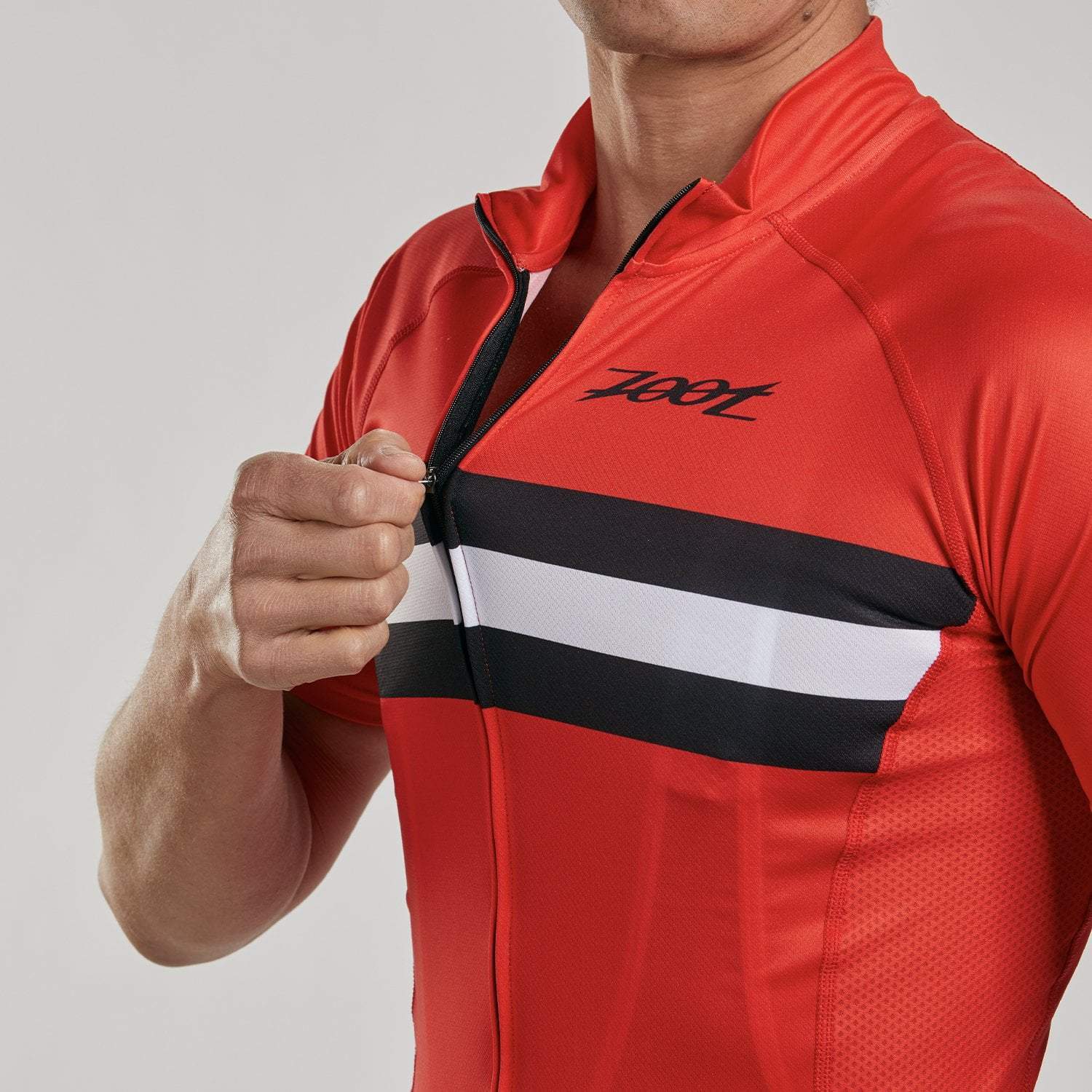 Men's Cycling Jersey - Core+ Performance Bike Shirt for Road & Mountain Biking - Breathable & Moisture-Wicking Cardinal Red Cycling Top for Training & Racing