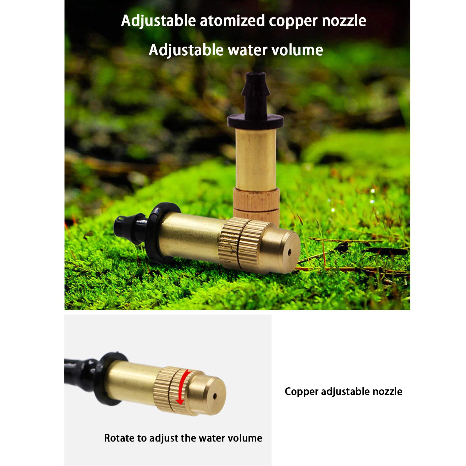 **Drip Irrigation Kit - Adjustable Nozzles & Water Pump for Garden, Greenhouse, Patio & Lawn | Atomizing Spray System for Efficient Plant Watering | Perfect for DIY Gardening & Sustainable Landscaping**