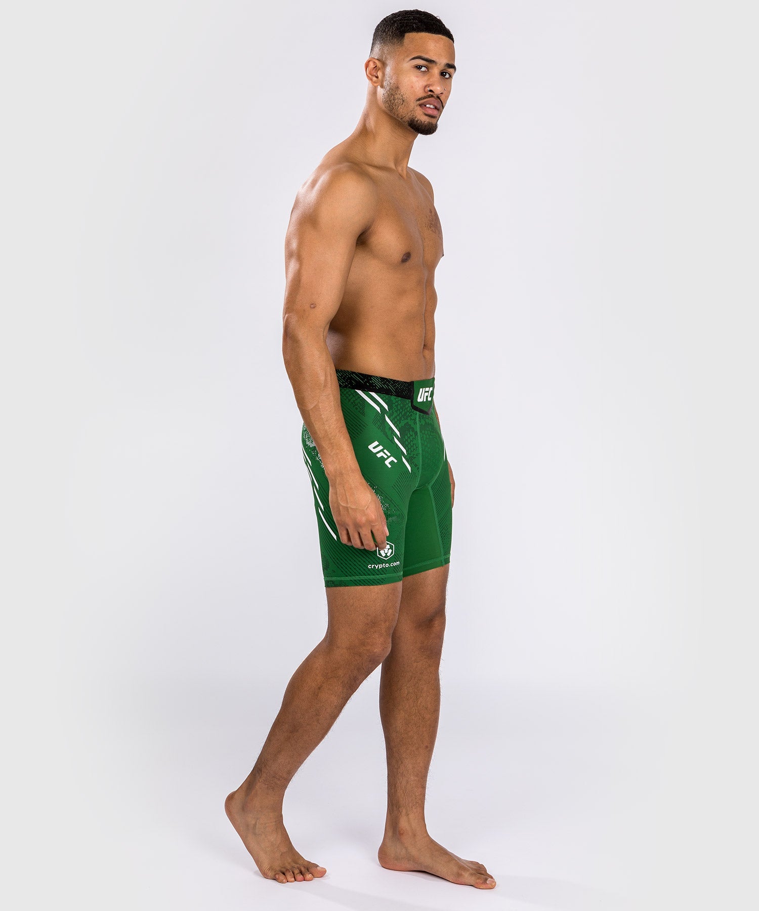 Venum UFC Adrenaline Personalized Authentic MMA Fight Shorts for Men - Green | Vale Tudo & BJJ Training | Premium Combat Sports Apparel for Fight Night & Gym Workouts