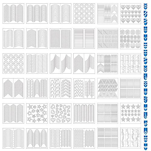 36-Piece French Manicure Kit with Nail Art Stickers & Decals - Self-Adhesive French Tip Guides, Nail Polish Strips & Vinyls for Professional Nail Design - Perfect for Salons, DIY Home Manicures & Special Occasions