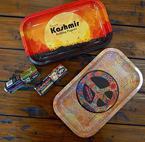 Kashmir Mini Rolling Metal Accessories with Peace Sign Design - Portable, Durable & Easy to Clean for Travel, Office & Home Organization | Perfect for Jewelry, Keys & Small Items