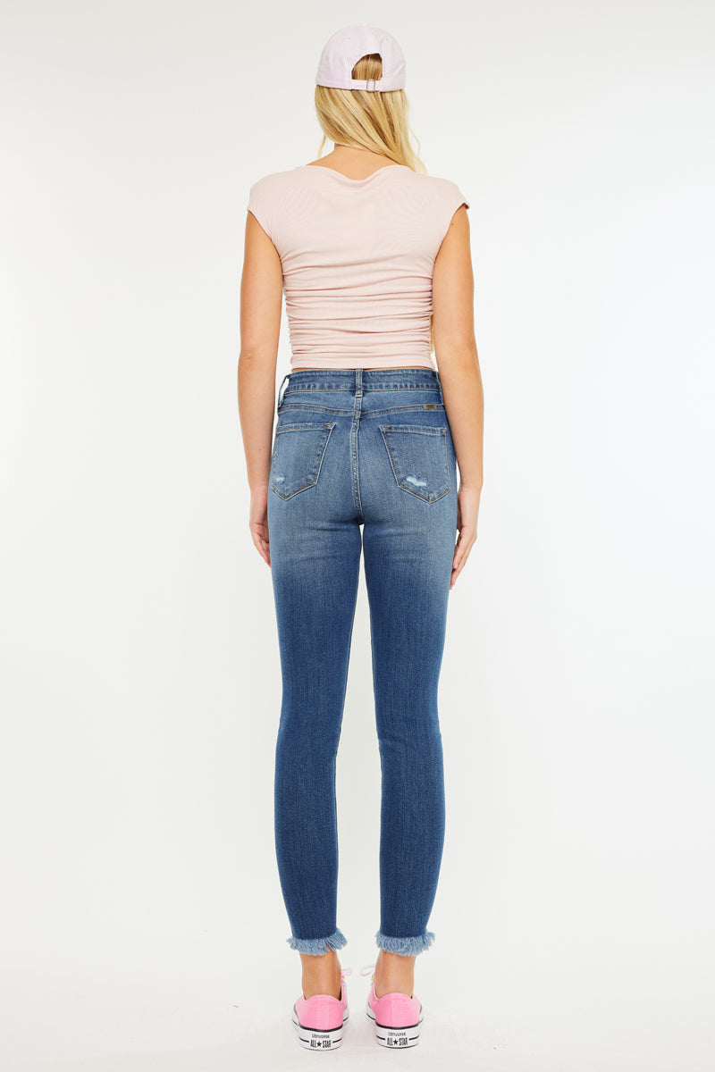 Layna Women's Ultra High Rise Ankle Skinny Jeans - Stretch Denim Pants for Casual Wear & Night Out