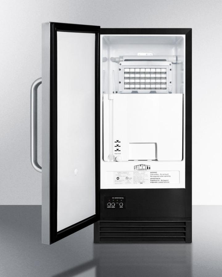 Summit 14.5 ADA Compliant Slim Built-In Ice Maker - Perfect for Small Kitchens, Bars, and Office Break Rooms