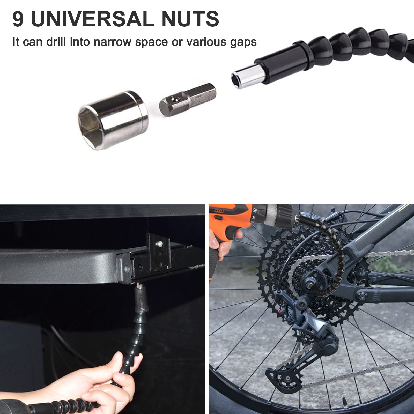 23pcs Flexible Drill Bit Extension Set with 1/4