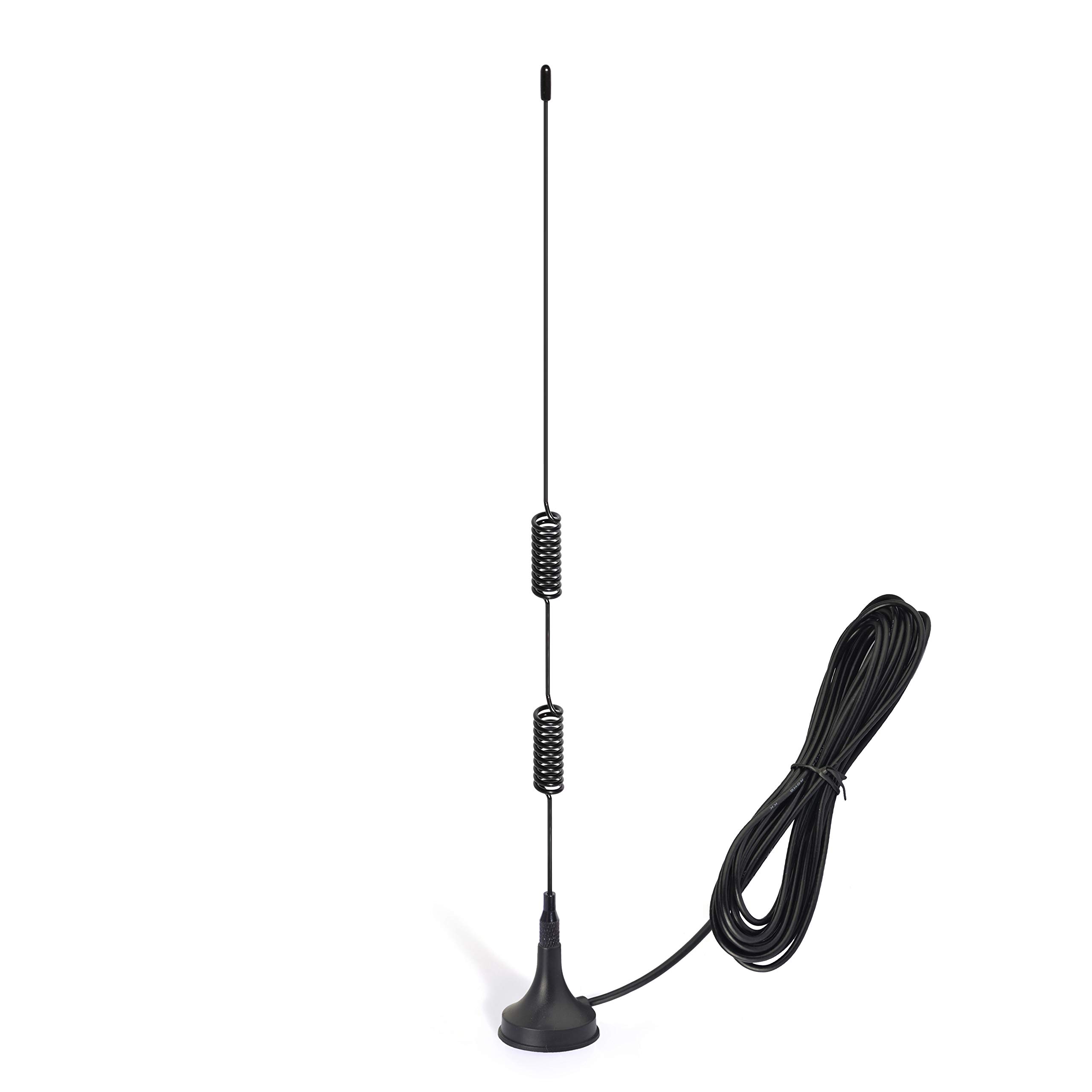 Bingfu Universal Car Antenna with MCX Connector & Magnetic Base - Compatible with Vehicle, Truck, SUV, RV, Marine Boat - Car Stereo Antenna for Radio Head Unit, CD Media Receiver Player - Perfect for Road Trips & Off-Road Adventures