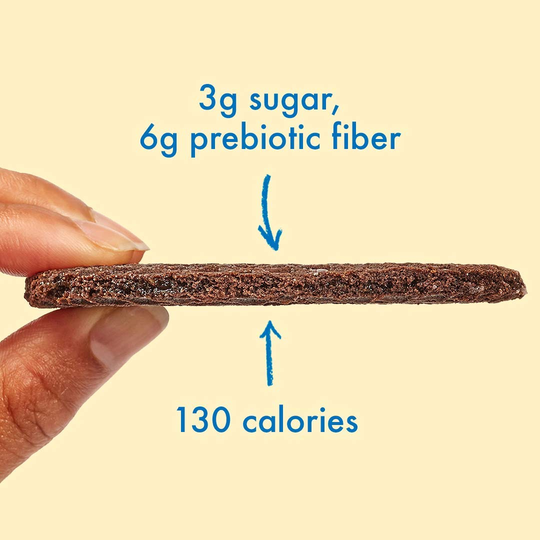 Rip Van Wafels Cookies & Cream Stroopwafels - Healthy Keto Friendly Snacks - Non GMO Low Sugar (3g) & Low Calorie Waffle Cookies - 48 Count Pack - Perfect for Office, Travel & On-the-Go Snacking