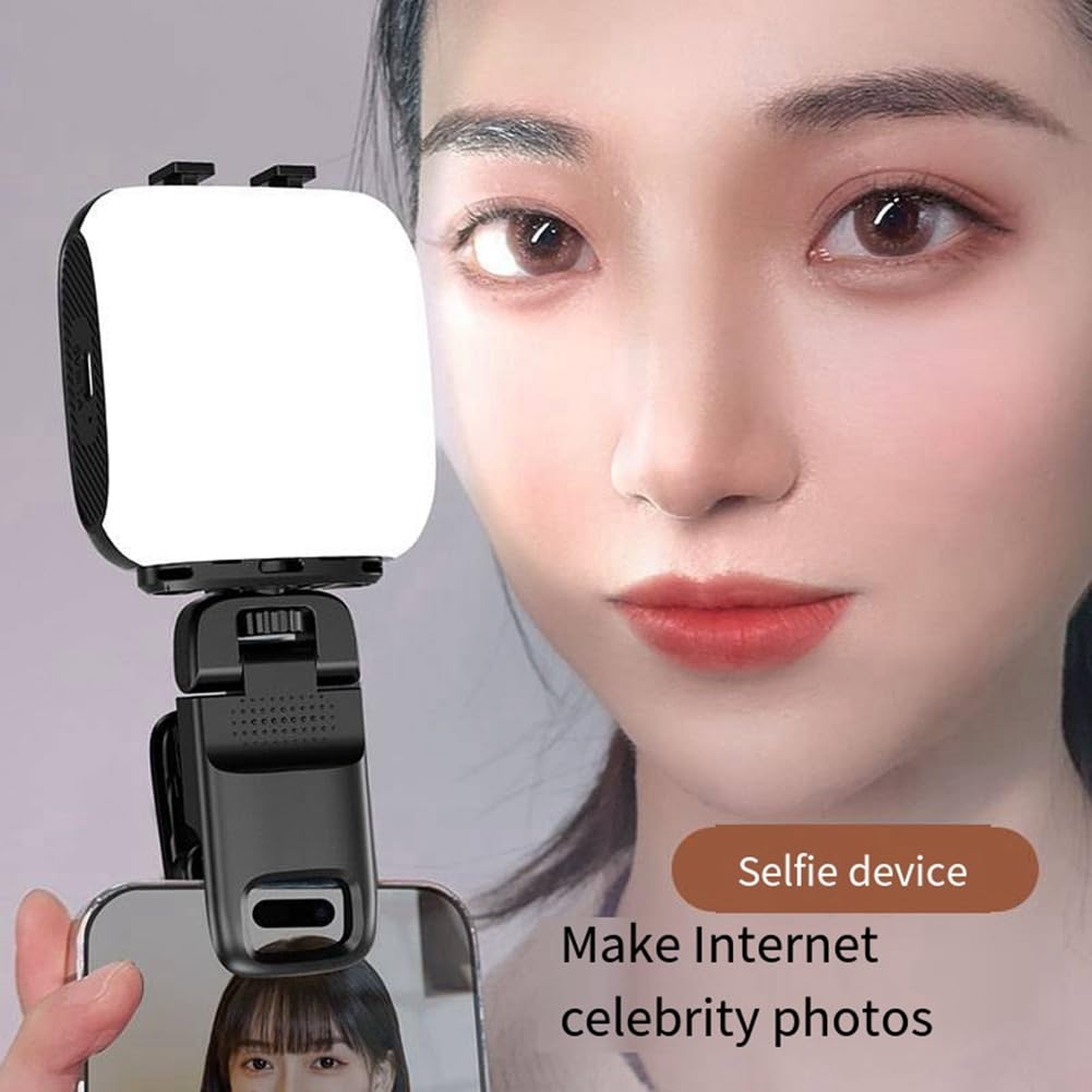 Vereen Pocket Light D4 Mini LED Light for Phone & Tablet - USB Rechargeable Clip-On Fill Light for Live Streaming, Beauty Makeup, Photography - Perfect for Vlogging, TikTok, YouTube Videos