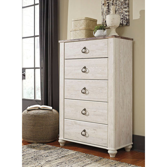 Urban Rustic White Wash Queen Bed Frame B267 | Modern Farmhouse Bedroom Furniture for Home Decor | Perfect for Master Bedroom, Guest Room & Airbnb Styling