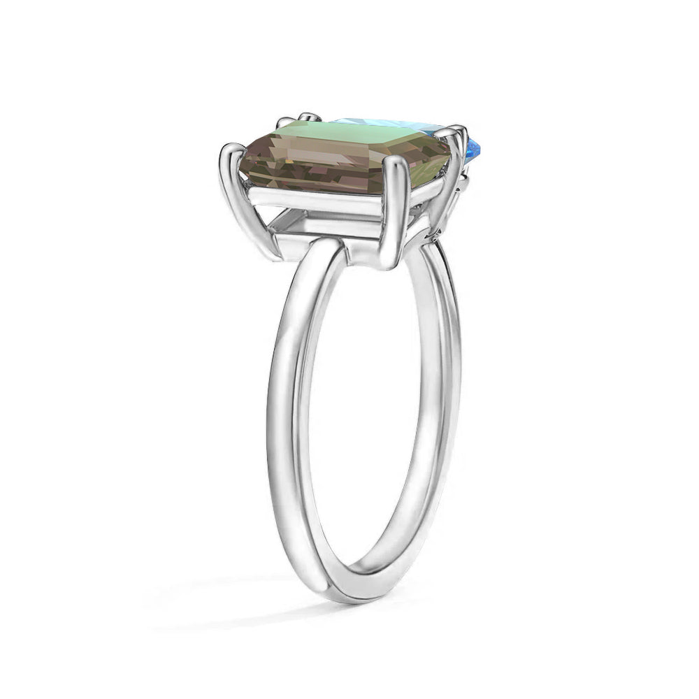 Personalized Toi et Moi Alexandrite Birthstone Ring for Women - Custom Anniversary Gift for Her - Perfect for Valentine's Day, Engagement & Romantic Occasions