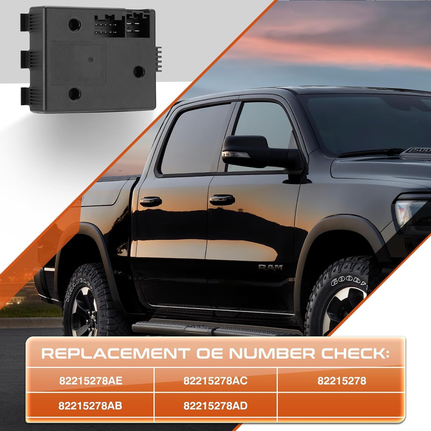 RAM DT 1500 Trailer Brake Controller Module (2019-2022 New Body Style) - 82215278AE Replacement Part for Smooth Towing & Safe Braking | Compatible with RAM 1500 Trucks | Perfect for Hauling Trailers, Campers & Heavy Loads