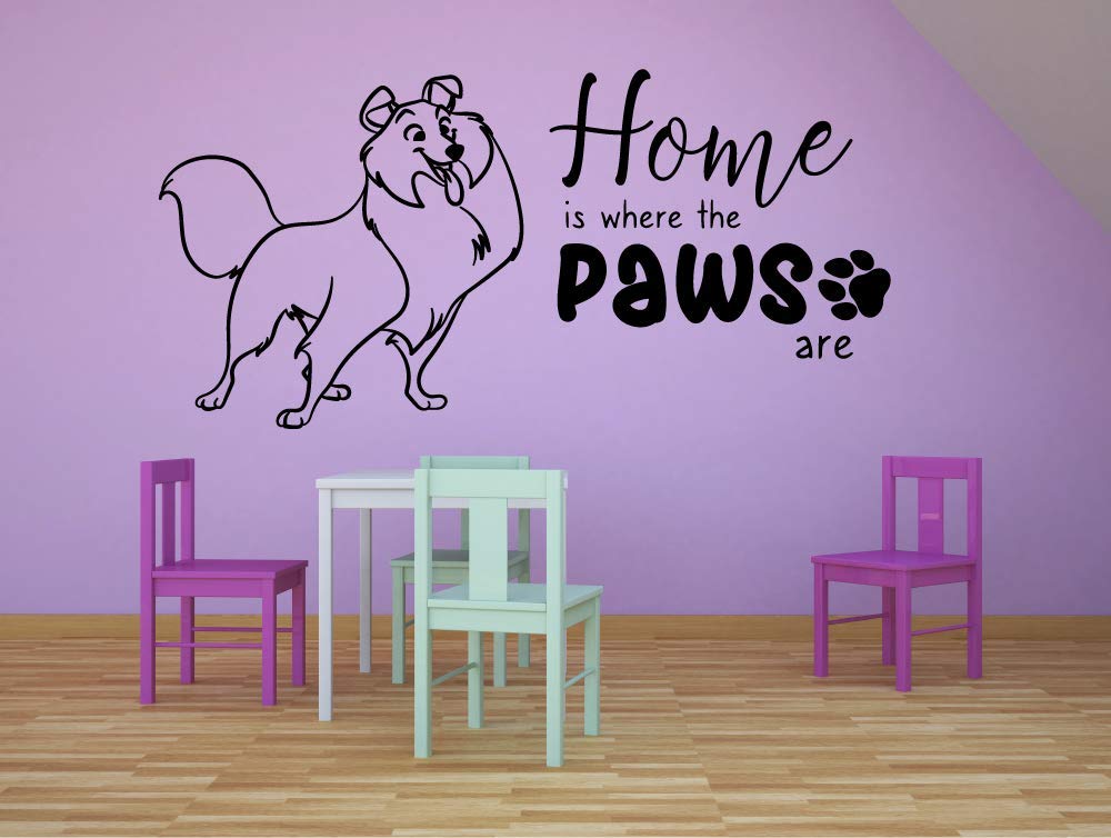 Dog Paw Print Wall Stickers - 18x20 Inch Vinyl Decal for Nursery, Kids Room & Home Decor | Animal Themed Removable Art for Bedroom, Kindergarten & Playroom