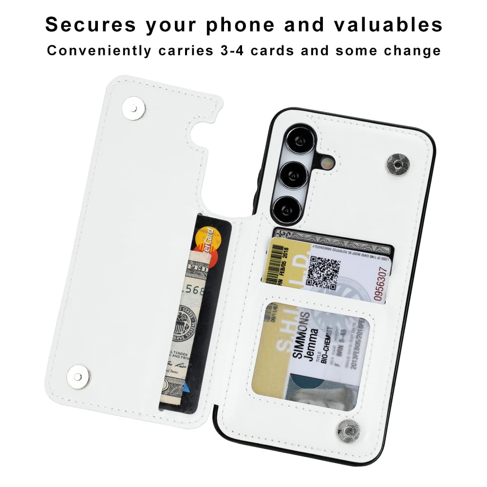 uCOLOR Premium Leather Wallet Case for Samsung Galaxy S24 6.1
