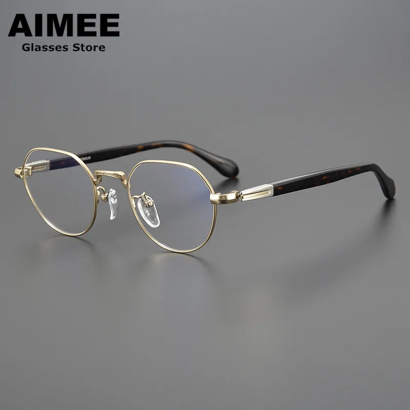 Stylish Unisex Full Rim Flat Top Oval Titanium Acetate Eyeglasses Frame 111993 - Lightweight & Durable for Work, Reading & Everyday Fashion