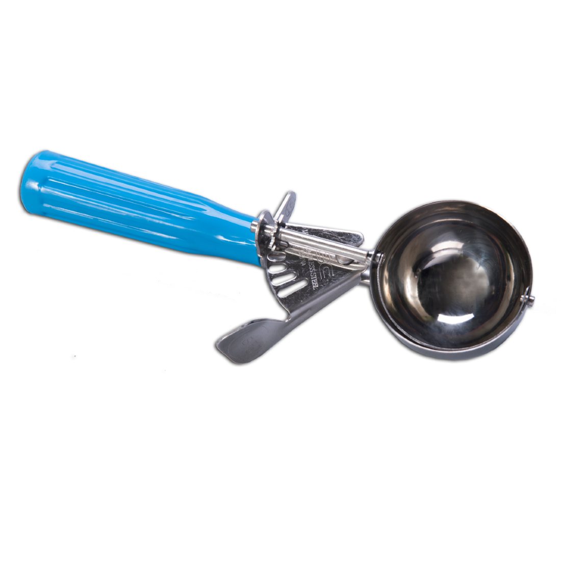 Professional Size 16 Blue Disher Scoop (2 3/4 oz) - Perfect for Cookie Dough, Ice Cream & Portion Control - Culinary Essentials 859076