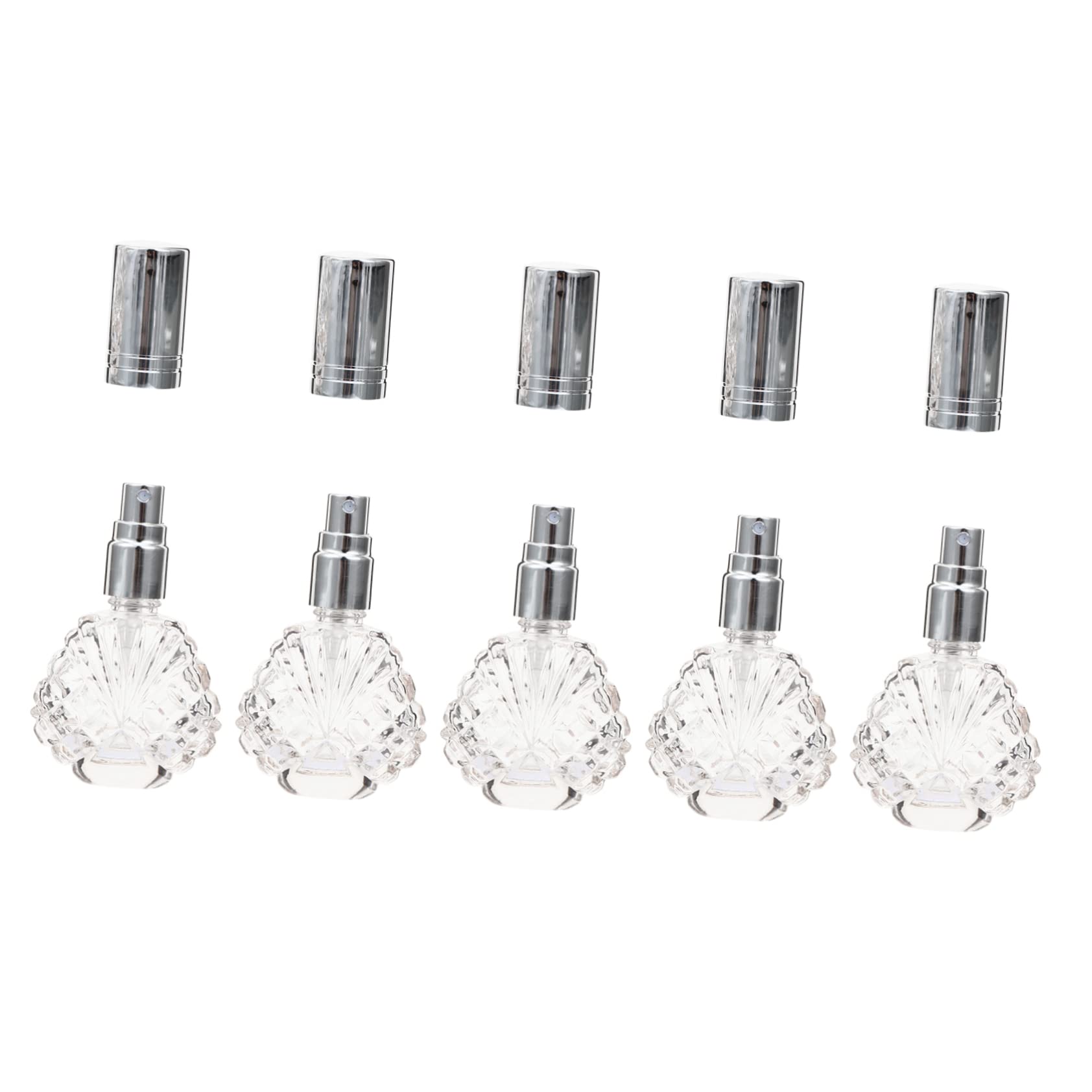 FOMIYES 5-Piece Vintage Perfume Spray Bottle Set - Portable Refillable Glass Perfume Atomizer for Essential Oils & Fragrances | Perfect for Travel, Purse, Gym & Home Use