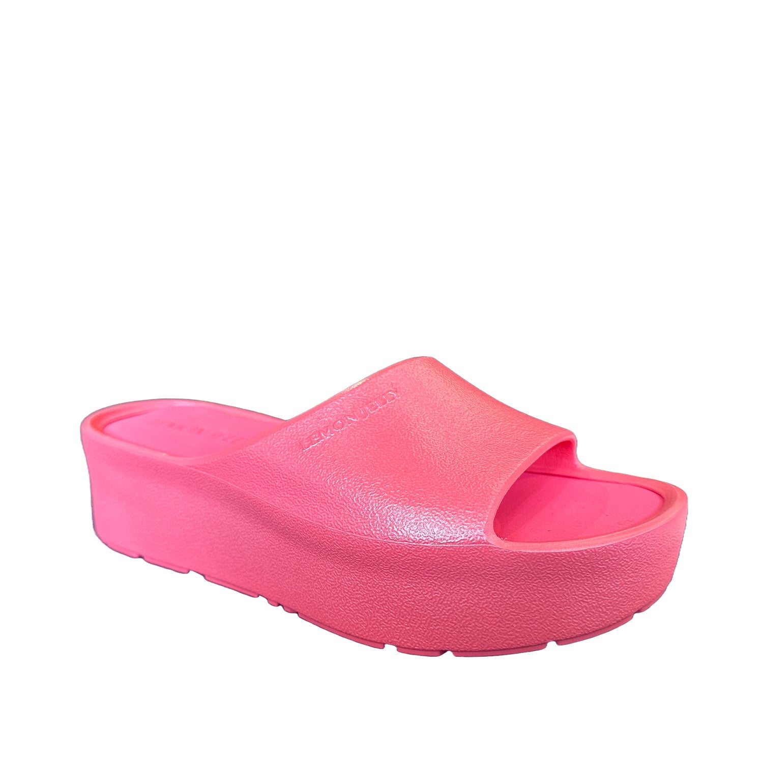 Lemon Jelly Women's Elodie Flamingo Pink Jelly Sandals - Comfortable Beach Shoes for Summer, Poolside, and Vacation Wear