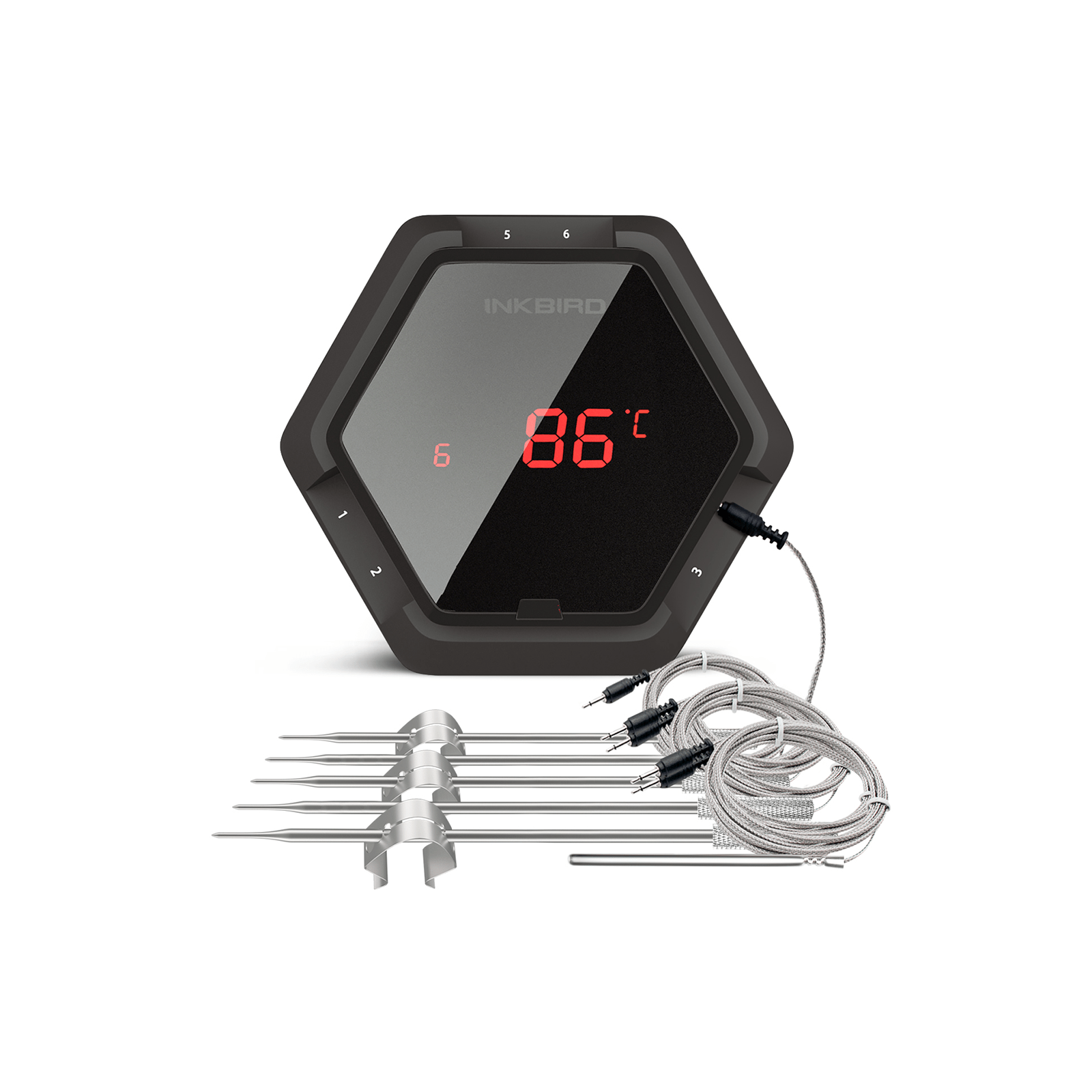 Wireless Bluetooth BBQ Thermometer IBT-6XS - Smart Meat Temperature Probe for Grilling, Smoking & Cooking