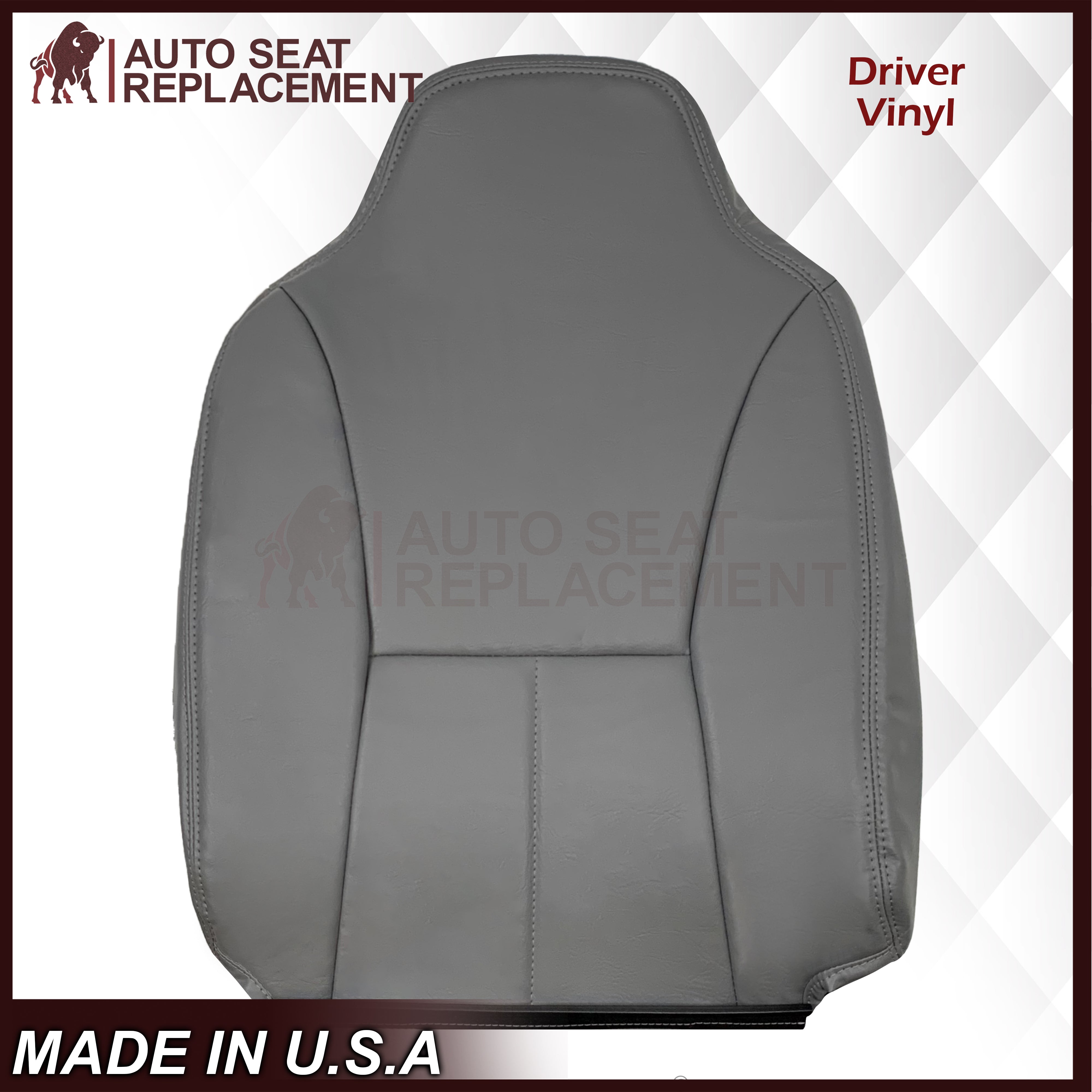 1998-2002 Dodge Ram 1500 Base Work Truck Single Cab Seat Cover - Mist Gray Vinyl Replacement for Heavy Duty Protection | Perfect for Construction, Farming & Off-Road Use