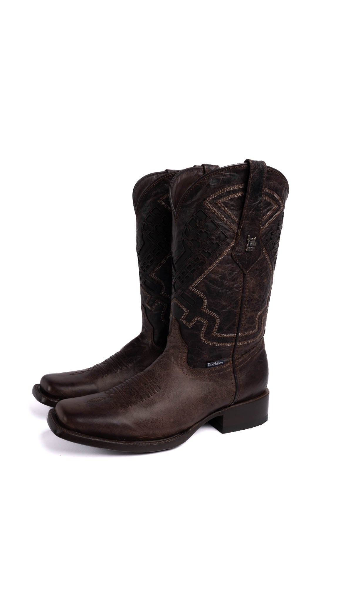 Maya Rodeo Toe Cowboy Boots for Women - Western Style Leather Cowgirl Boots with Pointed Toe - Perfect for Country Dancing, Rodeo Events & Western Fashion Outfits