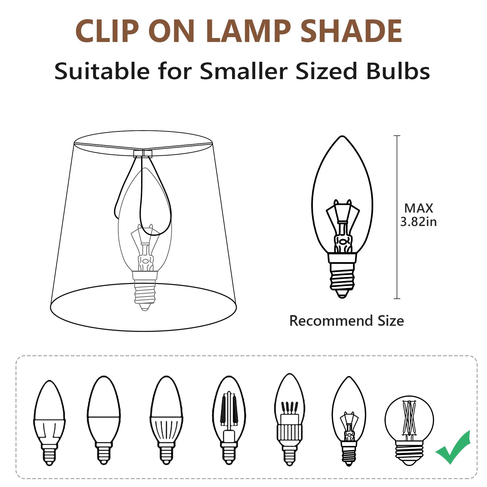 Small Lamp Shade Clip On Bulb - Set of 6 Boho Rattan Chandelier Shades, Wicker Barrel Lampshade Replacement for Vanity, Table, Floor, Wall Sconces & Pendant Lights - Perfect for Bedroom, Living Room & Office Decor