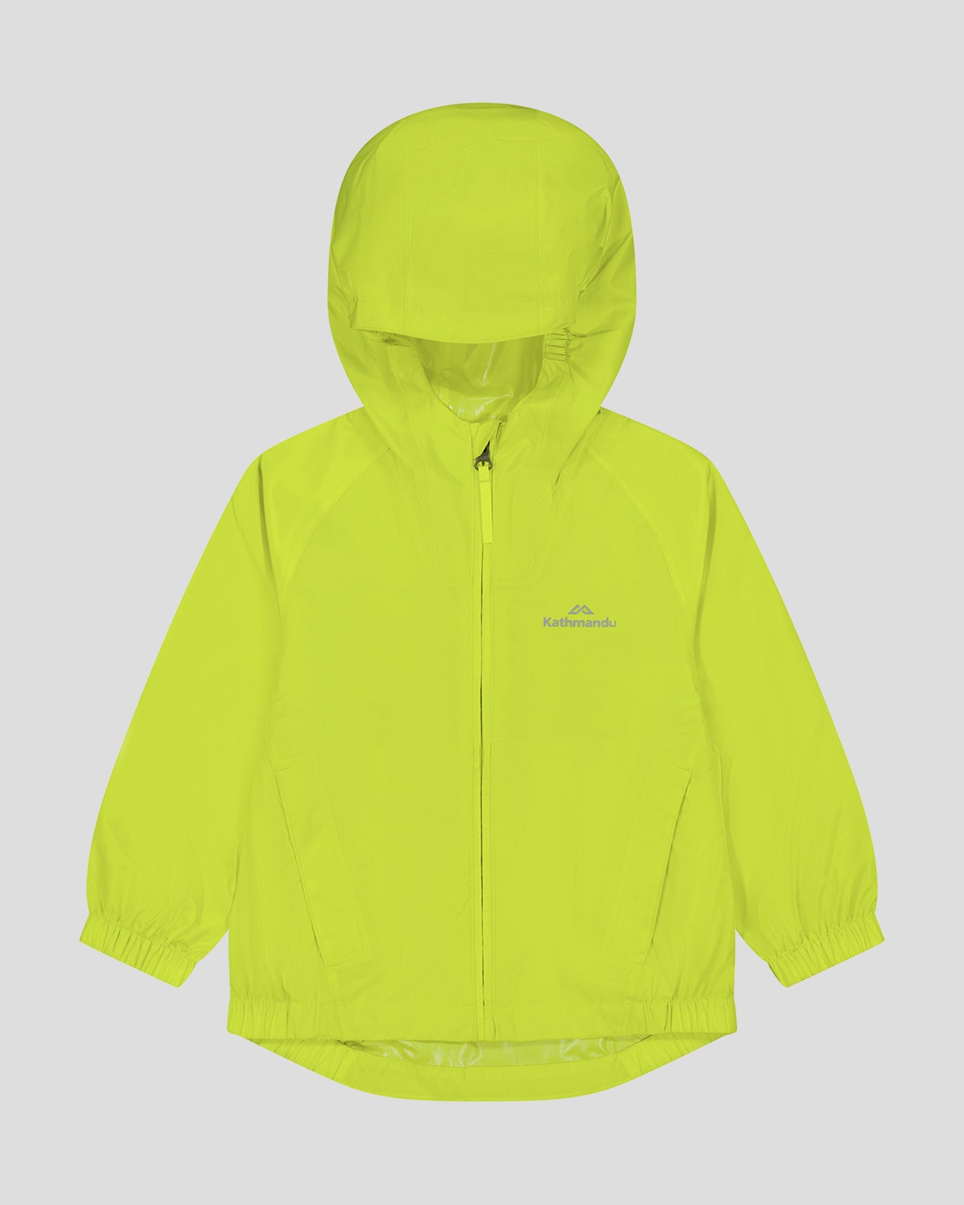Kids Pocket it 2L Waterproof Rain Jacket v4 - Bright Moss Green | Lightweight Outdoor Windbreaker for Boys & Girls | Perfect for School, Hiking & Playtime