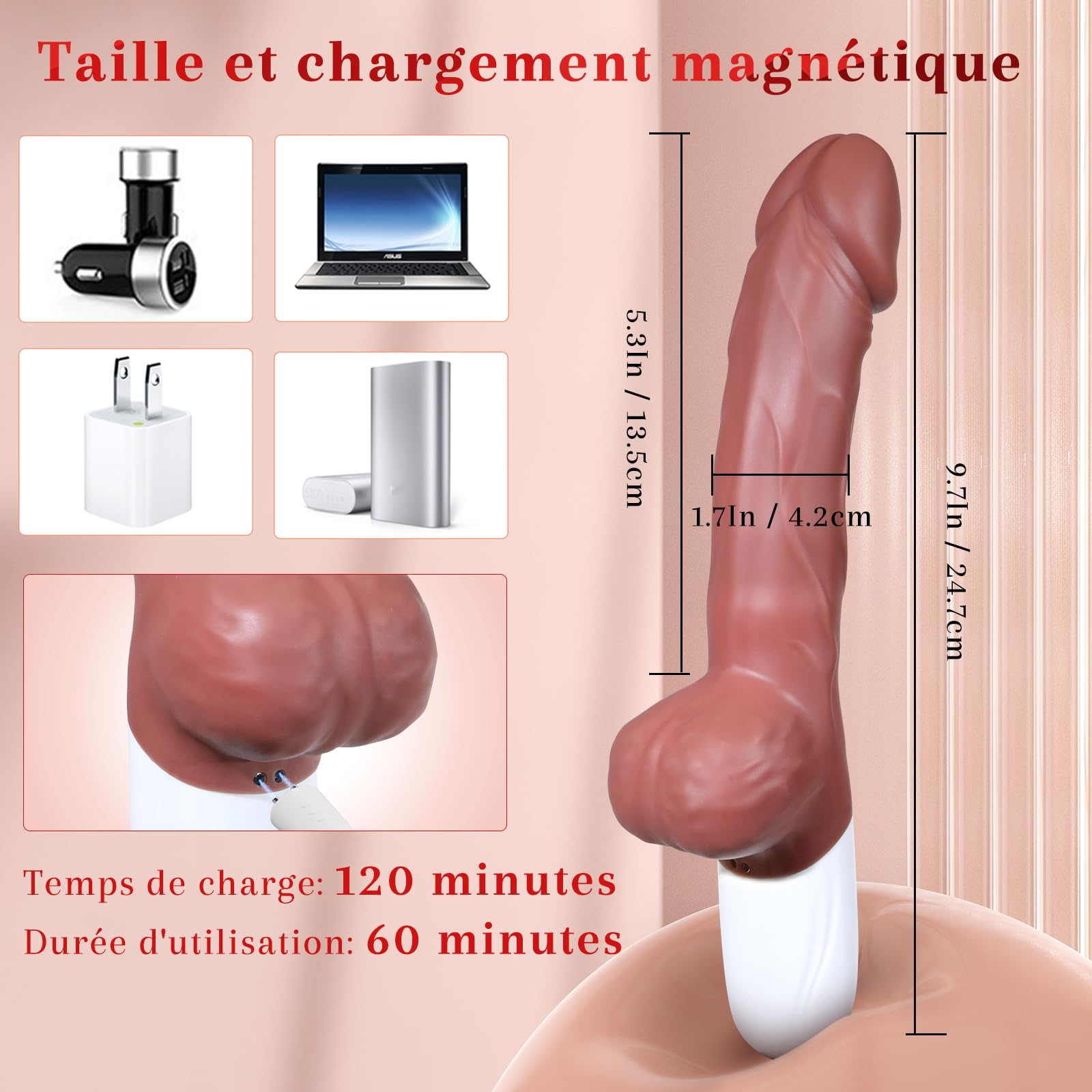 Remote Control Vibrating Dildo for Women - 7 Thrusting & Vibration Modes, G-Spot & Anal Stimulation Sex Toy for Couples & Solo Play - Perfect for Romantic Nights & Adult Playtime