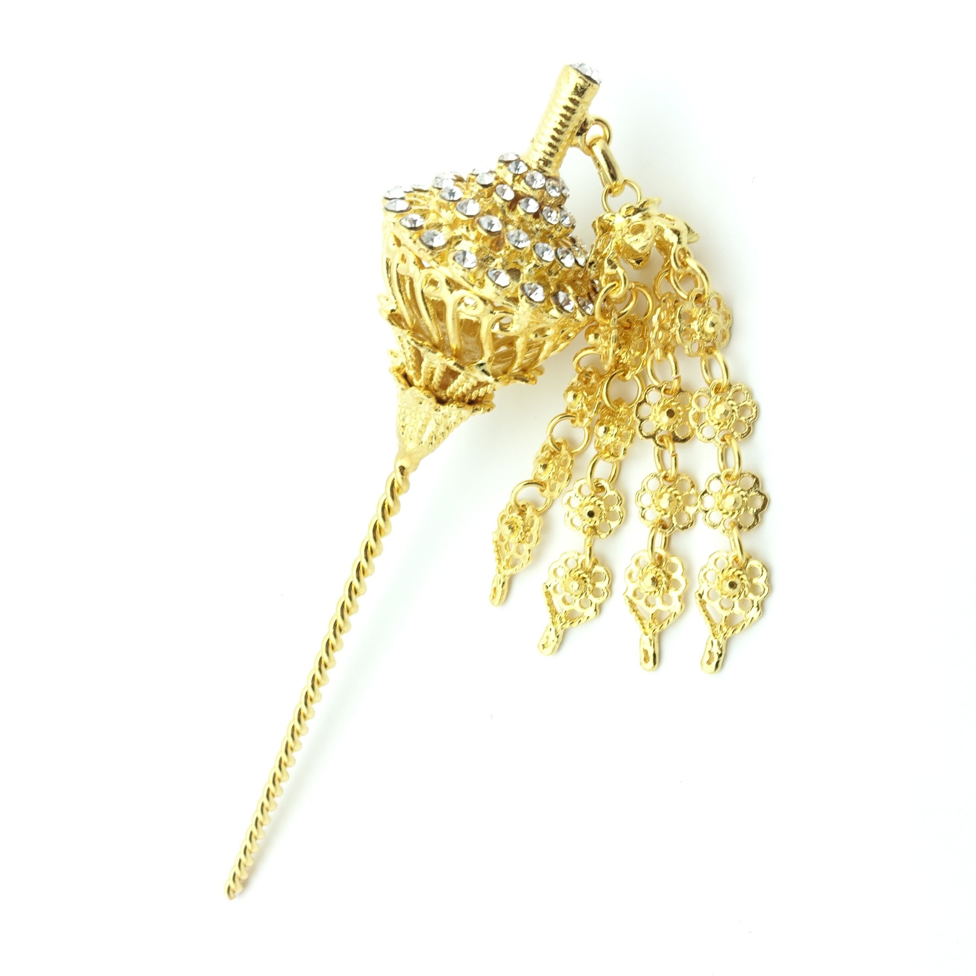 Thai Gold Plated Crystal Hair Pin - 6