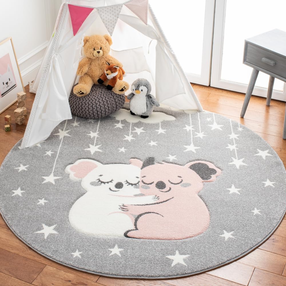 SAFAVIEH Carousel Kids Collection Round Area Rug - 5'3