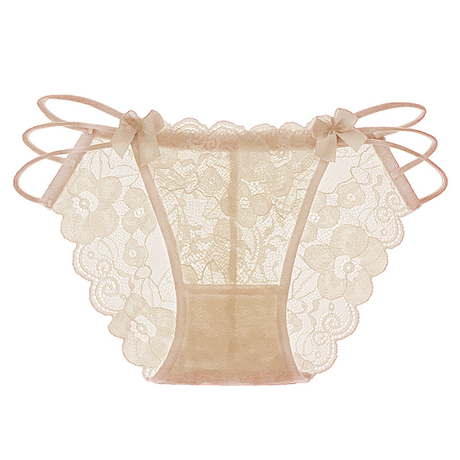 4XL Women's Breathable Lace Underwear - Sexy Hollow Low Waist Cotton Crotch Panties for Plus Size Women | Comfortable Daily Wear & Special Occasions