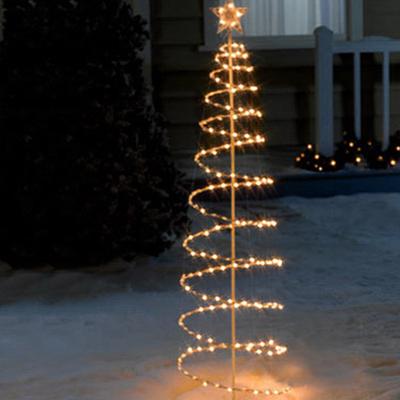 6 Ft Pre-Lit Spiral Christmas Tree with Warm White LED Lights - Perfect for Indoor Holiday Decor, Living Room, and Office Festive Display