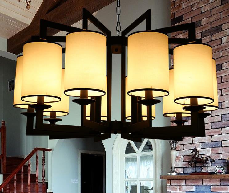 Elegant White Crystal Chandelier - Modern Ceiling Lighting Fixture for Dining Room, Bedroom & Living Room Decor