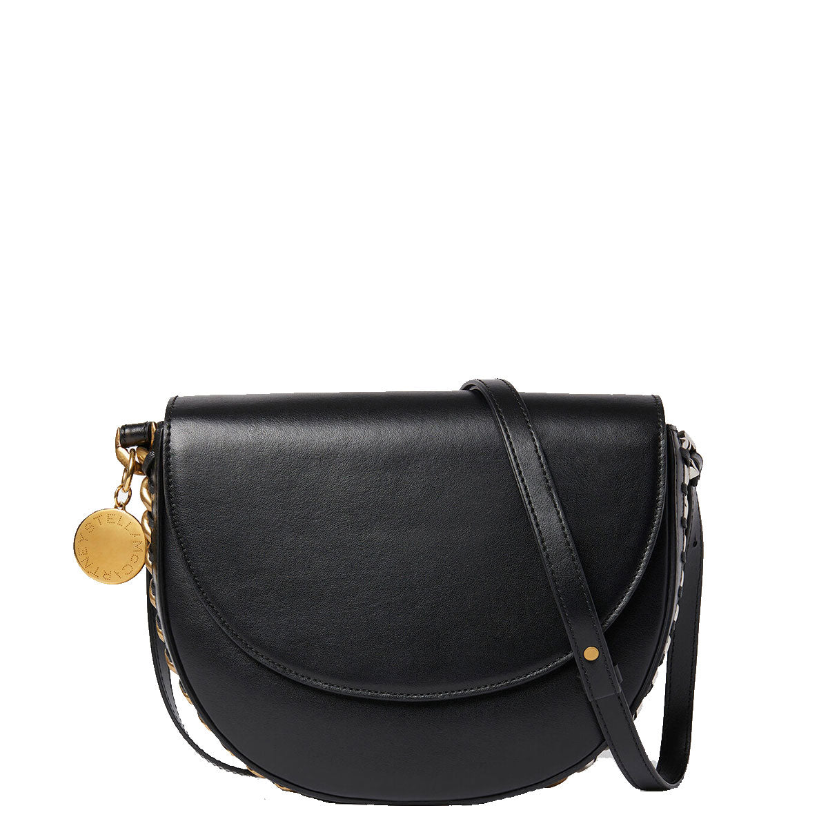 Frayme Medium Flap Bag Alter Mat - Black Leather Crossbody Purse for Women | Stylish Everyday Shoulder Bag for Work, Travel & Shopping