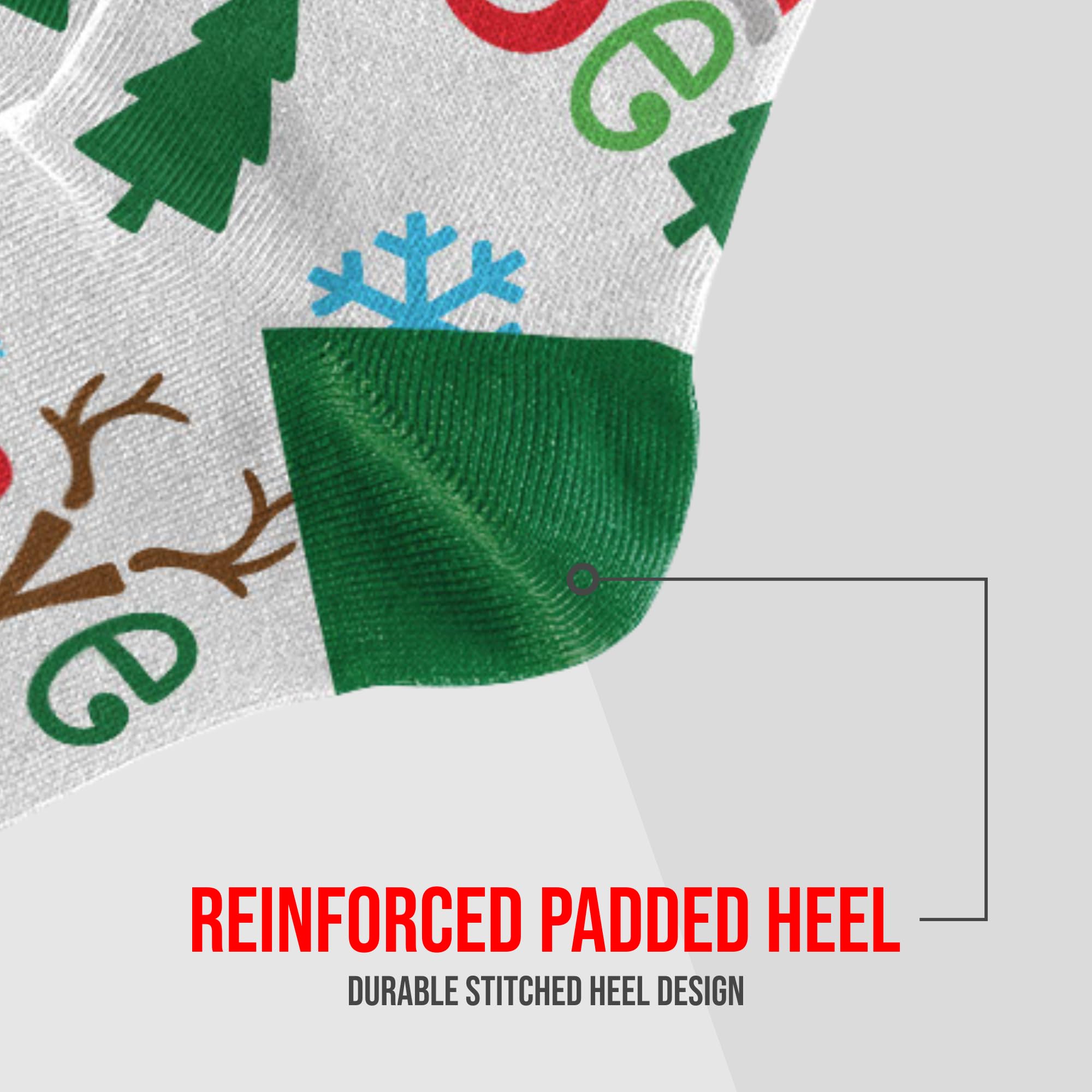Festive Christmas Crew Socks for Men & Women - Cozy Holiday Themed Lightweight Cotton Socks - Perfect for Gifts, Office Parties & Family Gatherings