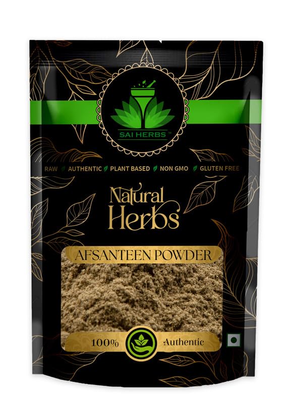 Pure & Natural SAI HERBS Afsanteen Powder (Artemisia Absinthium/Wormwood Powder) - 50g | Herbal Supplement for Digestive Support & Wellness | Perfect for Tea, Tinctures & Natural Remedies