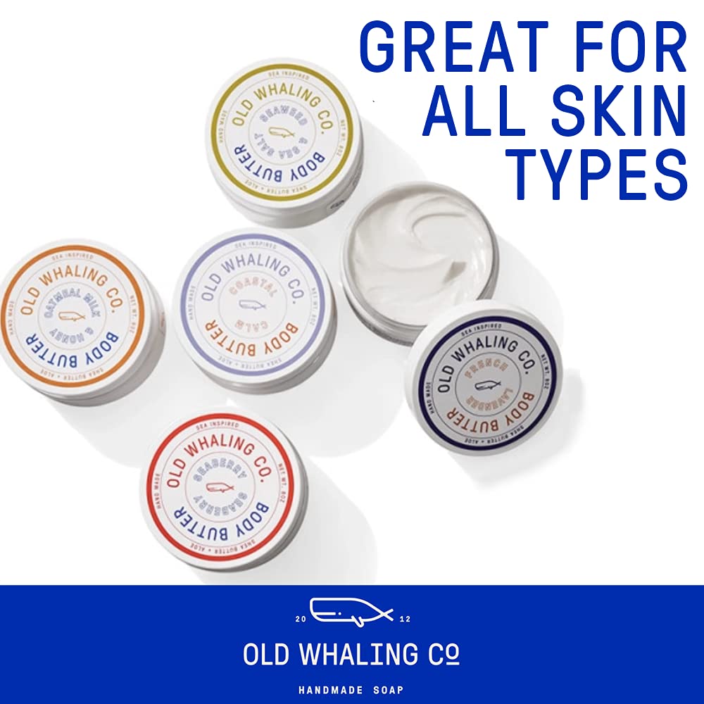 Old Whaling Co Magnolia Body Butter 2 Pack – Ultra Hydrating Shea Butter Cream with Aloe & Sunflower Oil – Magnolia Blossom & Sweet Peony Scented Moisturizer – 8 oz Jars (Set of 2) – Perfect for Dry Skin Care & Relaxing Spa Nights at Home