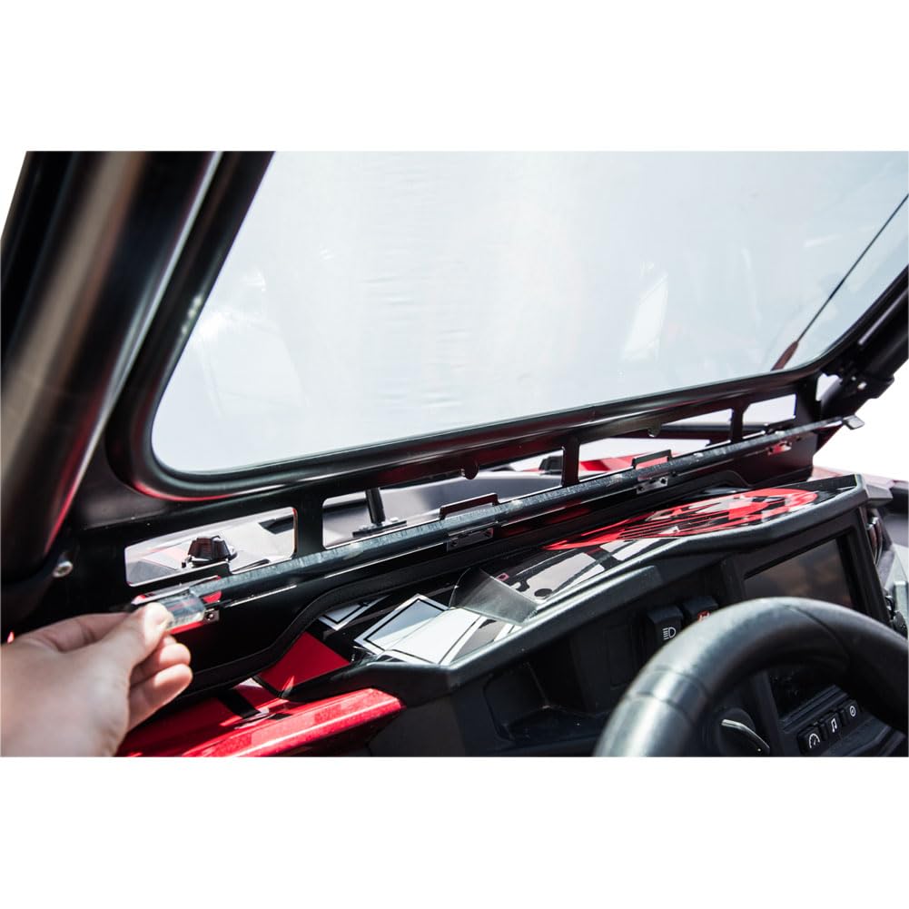 Tusk UTV Full Glass Windshield with Vent & 12