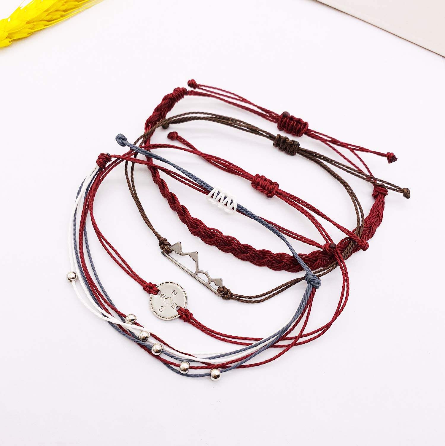 Trendy Adjustable Handmade Braided Friendship Bracelets for Women - Cute Surfer Beach Wave Ankle Bracelets, Perfect Gifts for Stocking Stuffers & Boho Fashion Accessories | Ideal for Beach Parties, Music Festivals & Everyday Wear