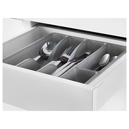 IKEA Grey Plastic Cutlery Tray - Kitchen Serving & Dining Organizer | Durable Polypropylene | Perfect for Utensil Storage, Buffet Serving & Table Organization