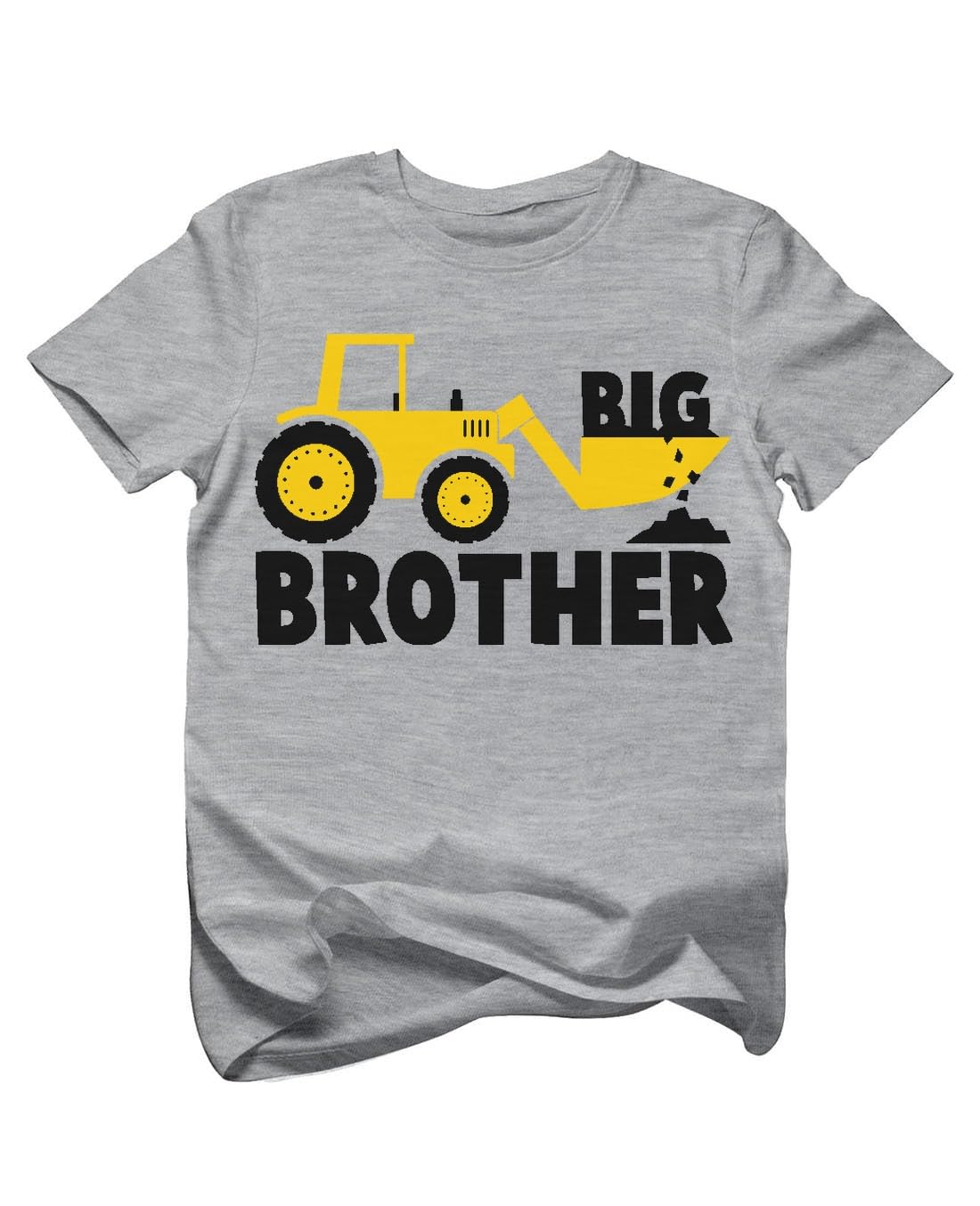 Construction Tractor Big Brother T-Shirt - Cute Pregnancy Announcement Gift for Toddler Boys & Siblings | Soft Cotton Kids Tee for Gender Reveal & Family Photo Shoots