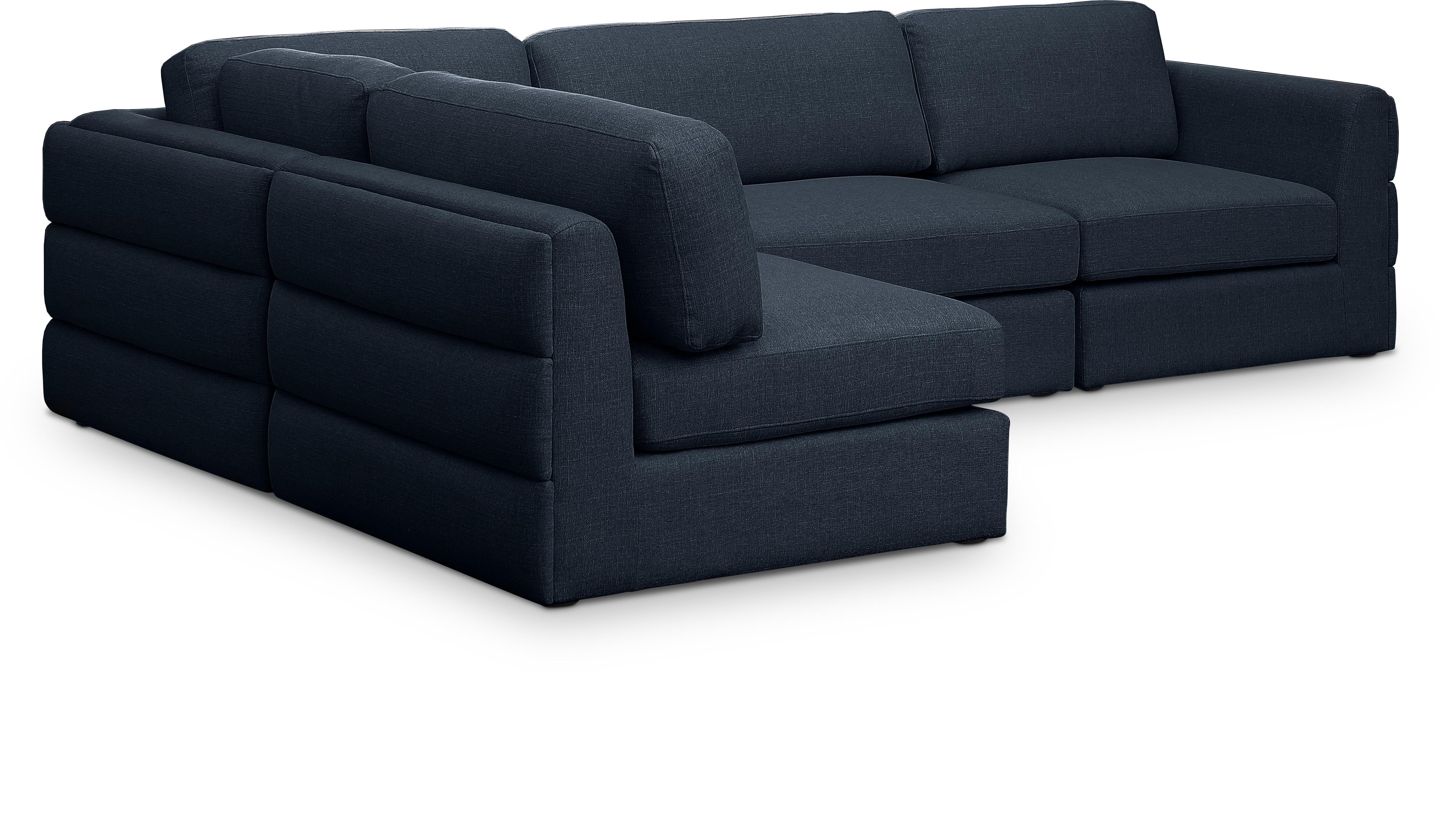 Beckham Durable Linen Textured Fabric Modular Sectional Sofa - Modern Living Room Furniture for Home Theater & Family Gatherings