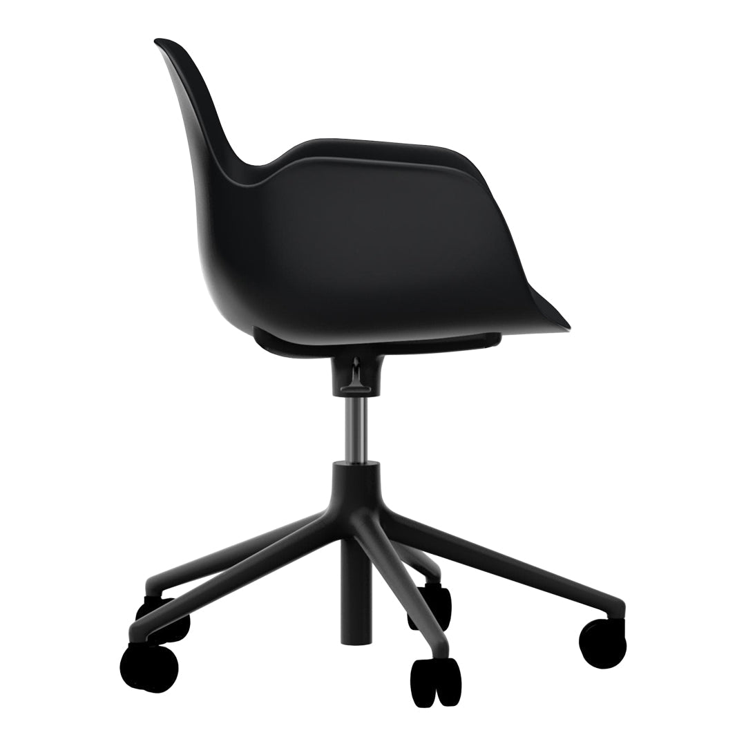 Modern Form Armchair with 5W Swivel Base & Gas Lift Mechanism - Ergonomic Office Chair for Home & Workspace Comfort