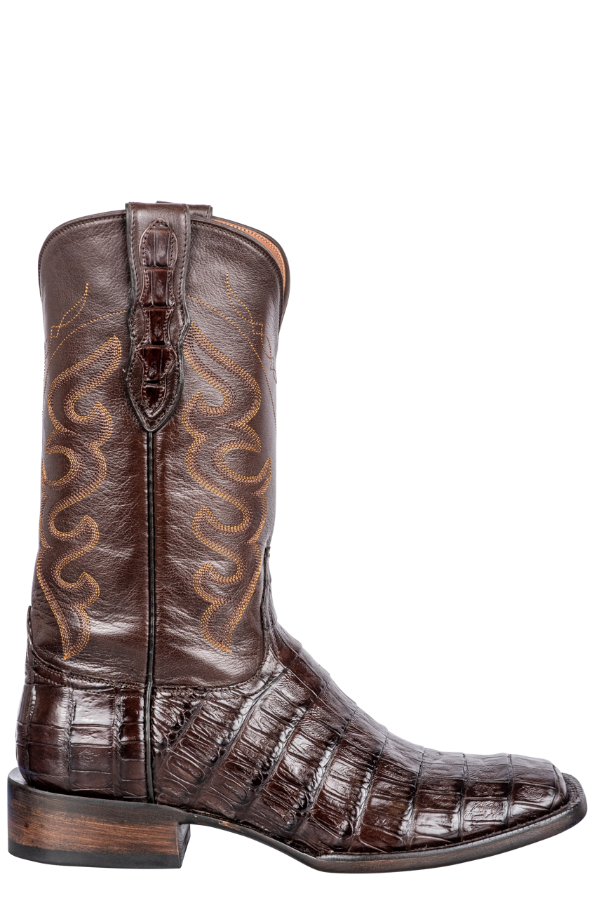 Premium Black Jack Select Caiman Belly Cowboy Boots in Chocolate - Handcrafted Western Boots for Men, Durable & Stylish for Rodeo, Country Dancing & Outdoor Adventures
