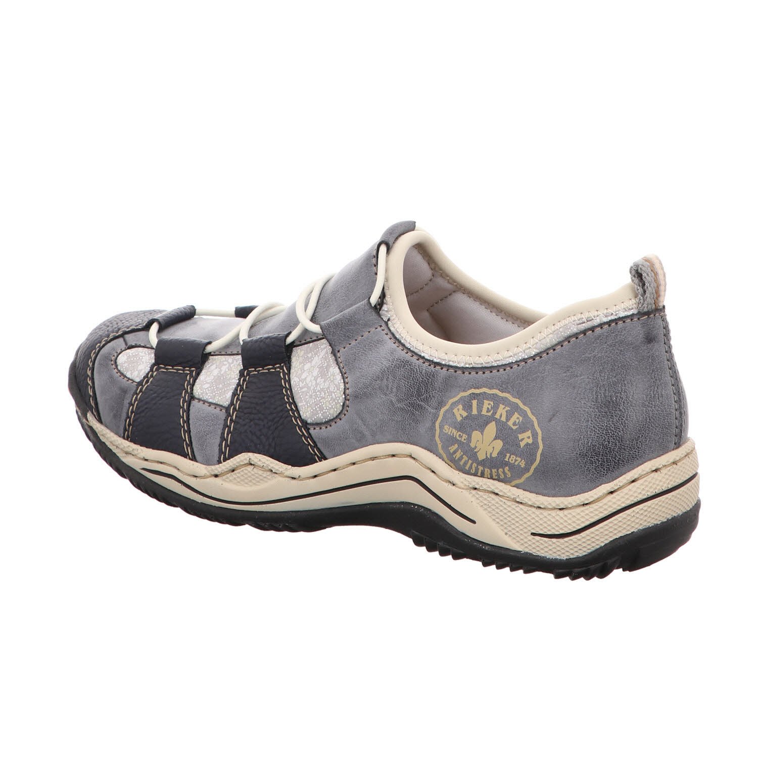 Rieker L0582 Women's Low-Top Sneakers - Navy Blue Casual Walking Shoes for Women | Comfortable Lightweight Breathable Sneakers for Everyday Wear, Work & Travel | UK 8 (EU 42)