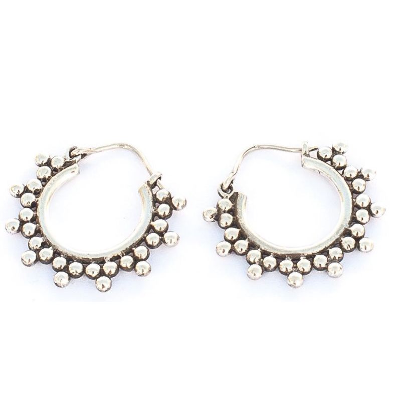 Sterling Silver Crystal Hoop Earrings for Women - Elegant & Sparkling Dangle Earrings for Party, Wedding & Everyday Wear