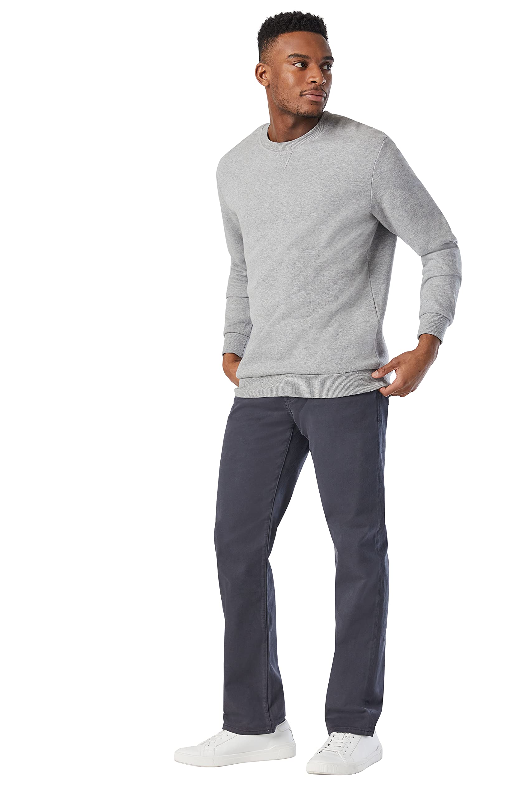 Classic Mavi Matt Men's Straight Leg Work Pants - Mid-Rise Relaxed Fit Comfortable Office & Casual Trousers for Everyday Wear