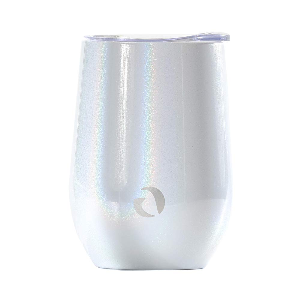 Drinco 12oz Stainless Steel Wine Tumbler - Double Walled Vacuum Insulated Stemless Cup with Lid for Hot & Cold Drinks | Perfect for Outdoor Picnics, Beach Parties & Home Entertaining | California Design